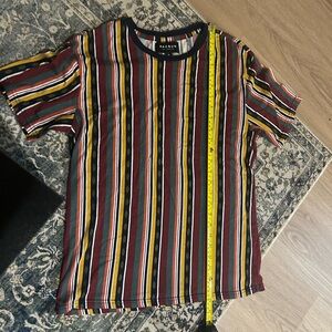 PacSun Short Sleeve Tee - Red, Yellow, Black Stripes